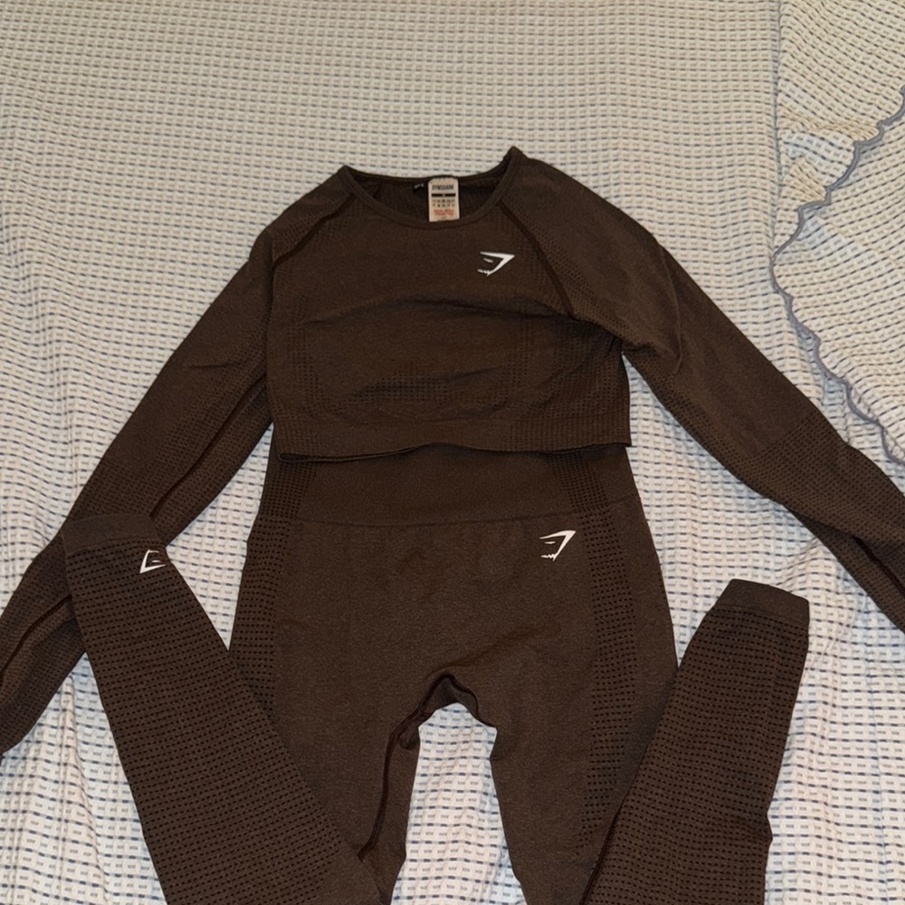 Gymshark Dark Brown Seamless Set
